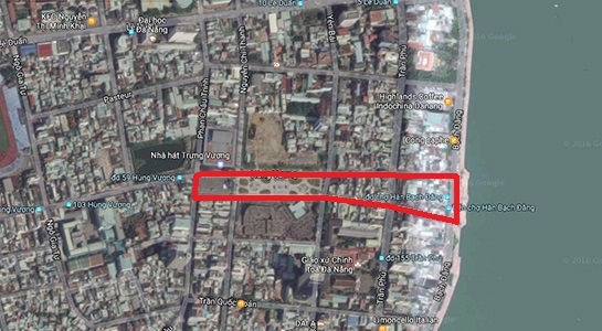 Vị trí quy hoạch Quảng trường trung tâm Đà Nẵng