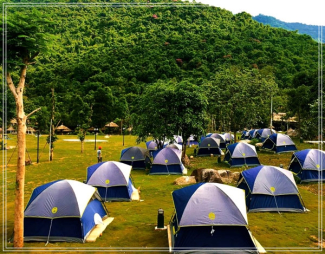 Dựng lều cắm trại ở Bạch Mã